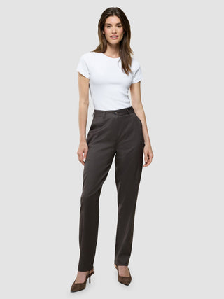 Women Skye Pants Tapered Dark Chestnut Melange