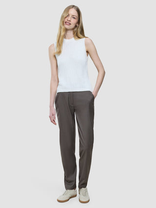 Women's Structured Knit Top Off White