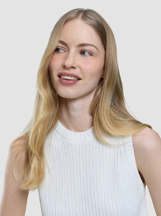 Women's Structured Knit Top Off White