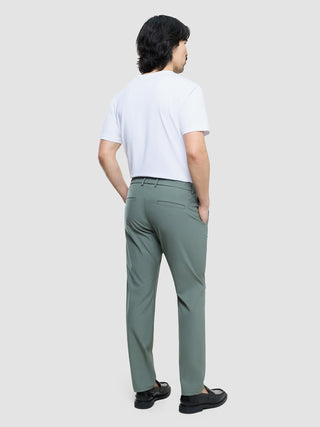 Tech Linen Elastic Pants Urban Green