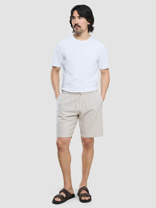 Tech Linen Elastic Shorts Sandshell