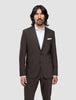 Tech Wool Blazer Dark Cocoa Brown Slim