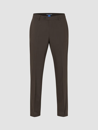 Tech Wool Suit Pants Regular Cocoa Brown