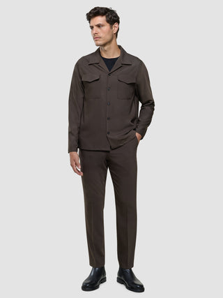 Tech Wool Overshirt Cocoa Brown