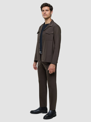 Tech Wool Overshirt Cocoa Brown