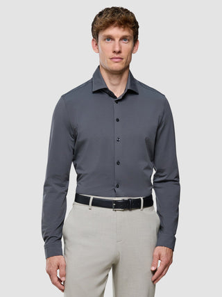 Travel Shirt Charcoal Grey Slim