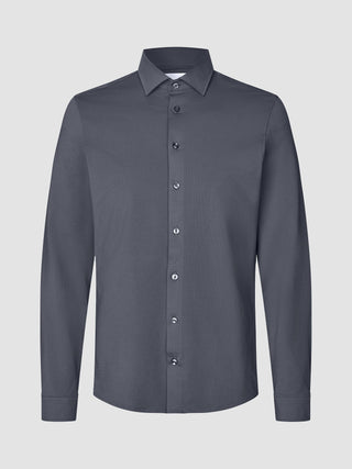 Travel Shirt Charcoal Grey Slim