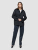 Women Waterproof Trench Coat Short Black