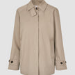 Women Waterproof Trench Coat Short Sand Grain
