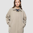 Women Waterproof Trench Coat Short Sand Grain