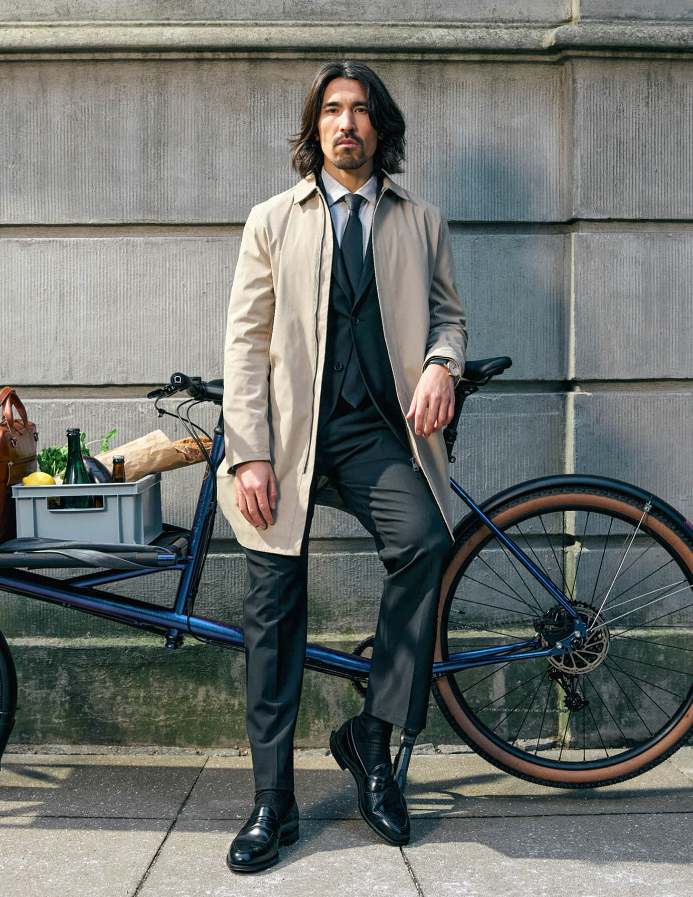 Waterproof Trench Coat Sand Grain