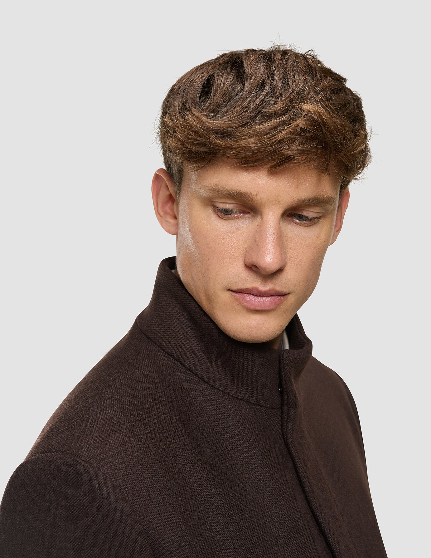 Casentino Wool Coat Saddle Brown