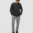 Chunky Soft Wool Knit Crewneck Charcoal Melange