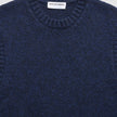 Chunky Soft Wool Knit Vest Dark Navy Melange