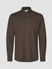 Classic Shirt Saddle Brown Slim
