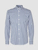 Classic Shirt Dusky Blue Stripe Slim