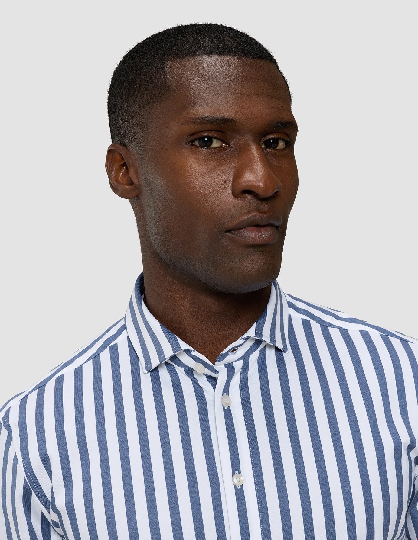 Classic Shirt Dusky Blue Stripe Regular