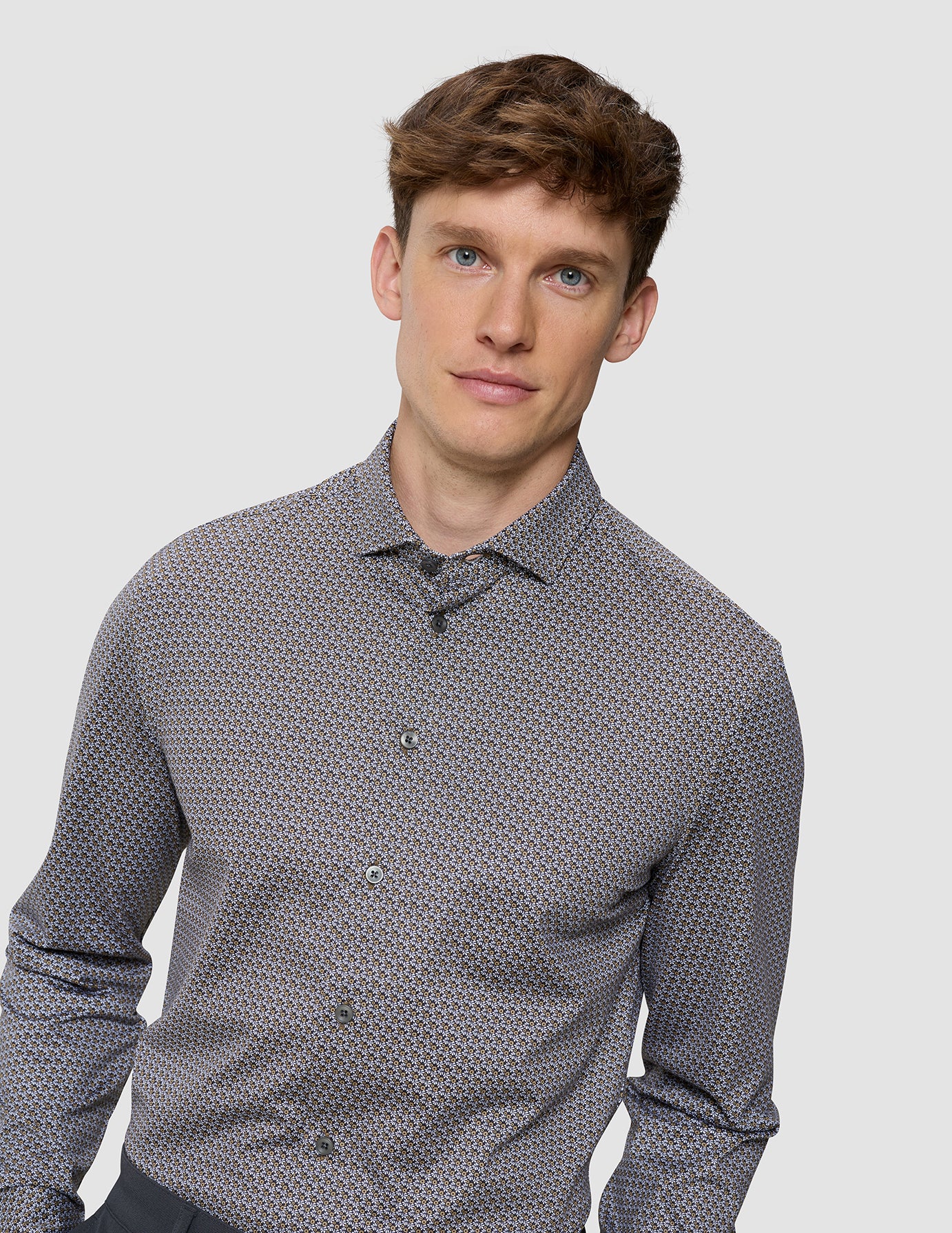 Classic Shirt Snowdrop Flowers Regular