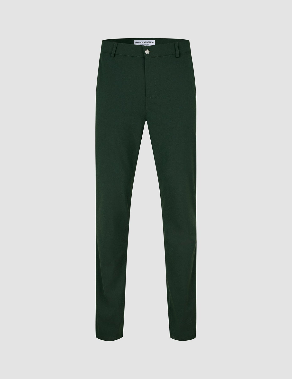 Mørkegrønne Ease Pants Slim Northern Pine i slim fit, med knappelukking og 360°-stretch.