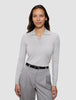 Women's Elevated Knit Polo Cold Beige Melange