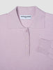 Women's Elevated Knit Polo Soft Pink Melange