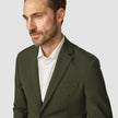 Essential Blazer Slim Moss Green Pinstripe