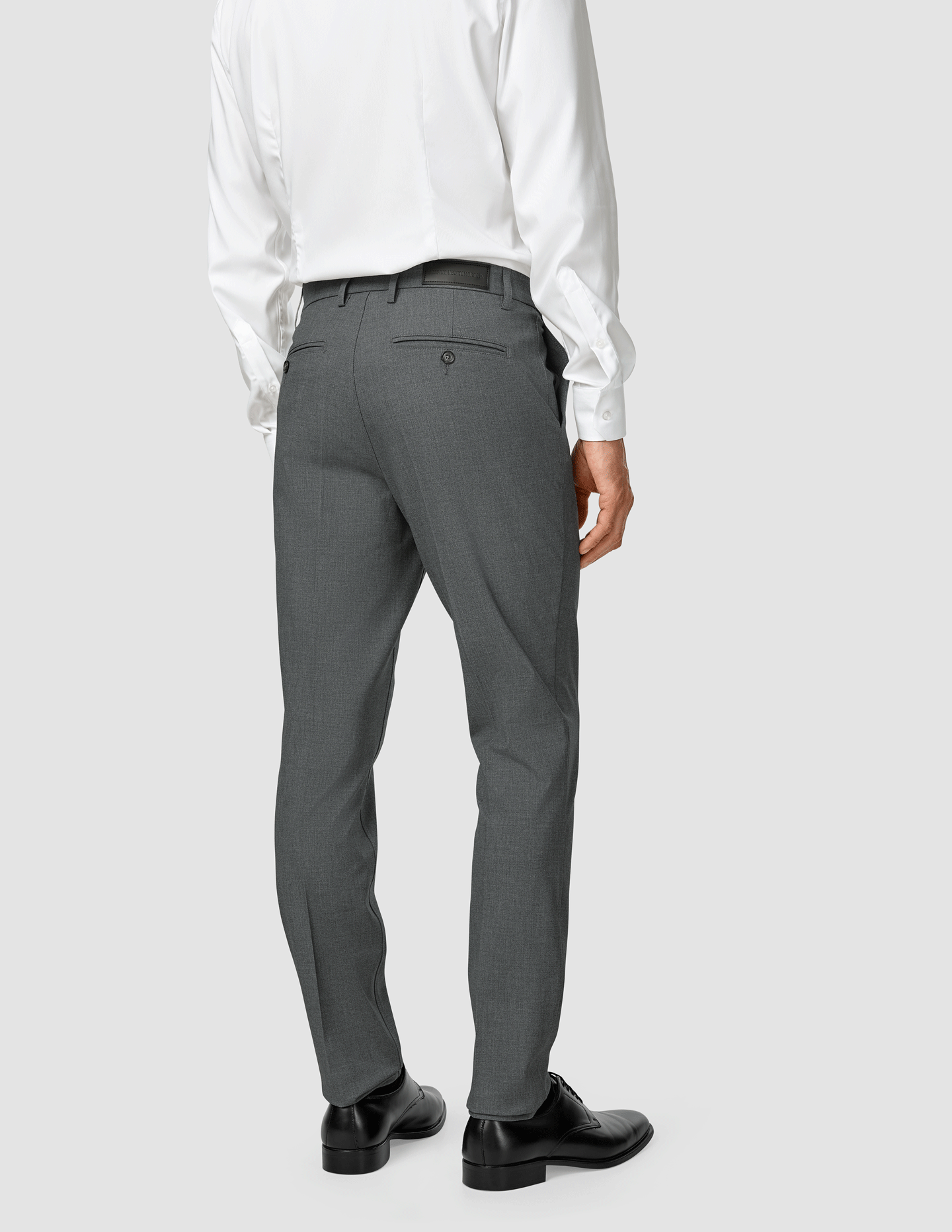 Essential Suit Pants Slim Dark Grey Melange