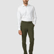 Essential Suit Pants Slim Moss Green Pinstripe