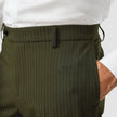 Essential Suit Pants Slim Moss Green Pinstripe