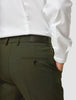 Essential Suit Pants Slim Moss Green Pinstripe