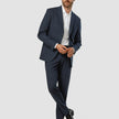 Essential Suit Pants Regular Dark Blue Check