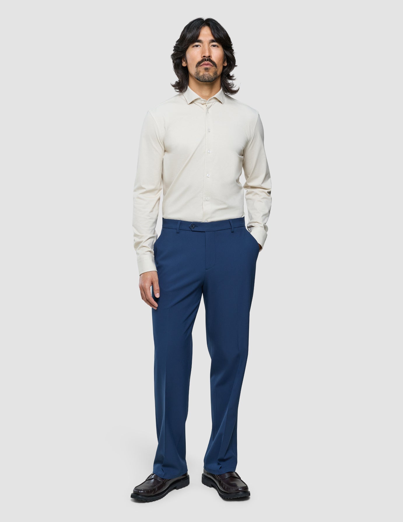 Essential Suit Pants Relaxed Fit Marine Blue