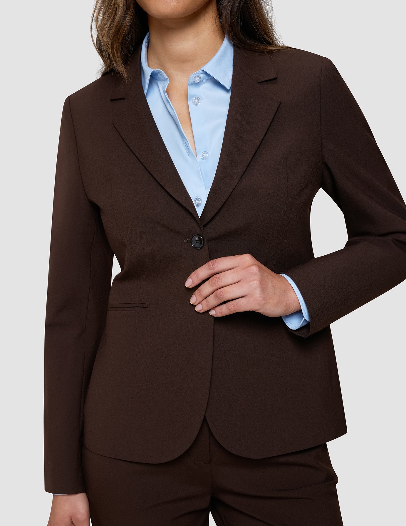 Women's Essential Fitted Blazer Espresso