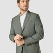 Essential Blazer Slim Green Melange