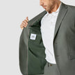 Essential Blazer Slim Green Melange