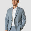 Essential Blazer Light Blue Melange Slim