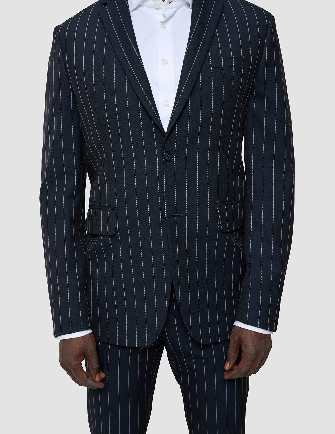 Essential Blazer Navy Stripes Regular