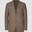 Essential Blazer Slim Saddle Brown Melange