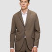 Essential Blazer Slim Saddle Brown Melange