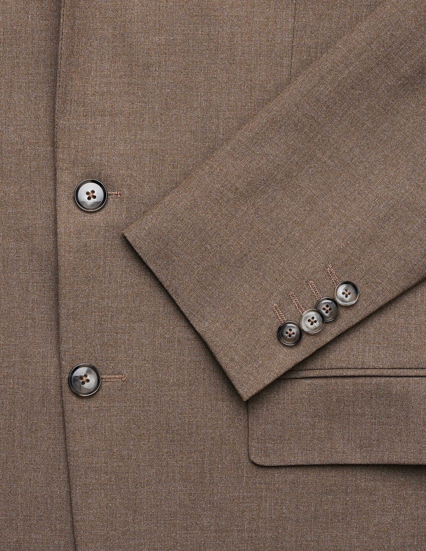 Essential Blazer Slim Saddle Brown Melange