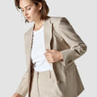 Essential Blazer Toffee Check