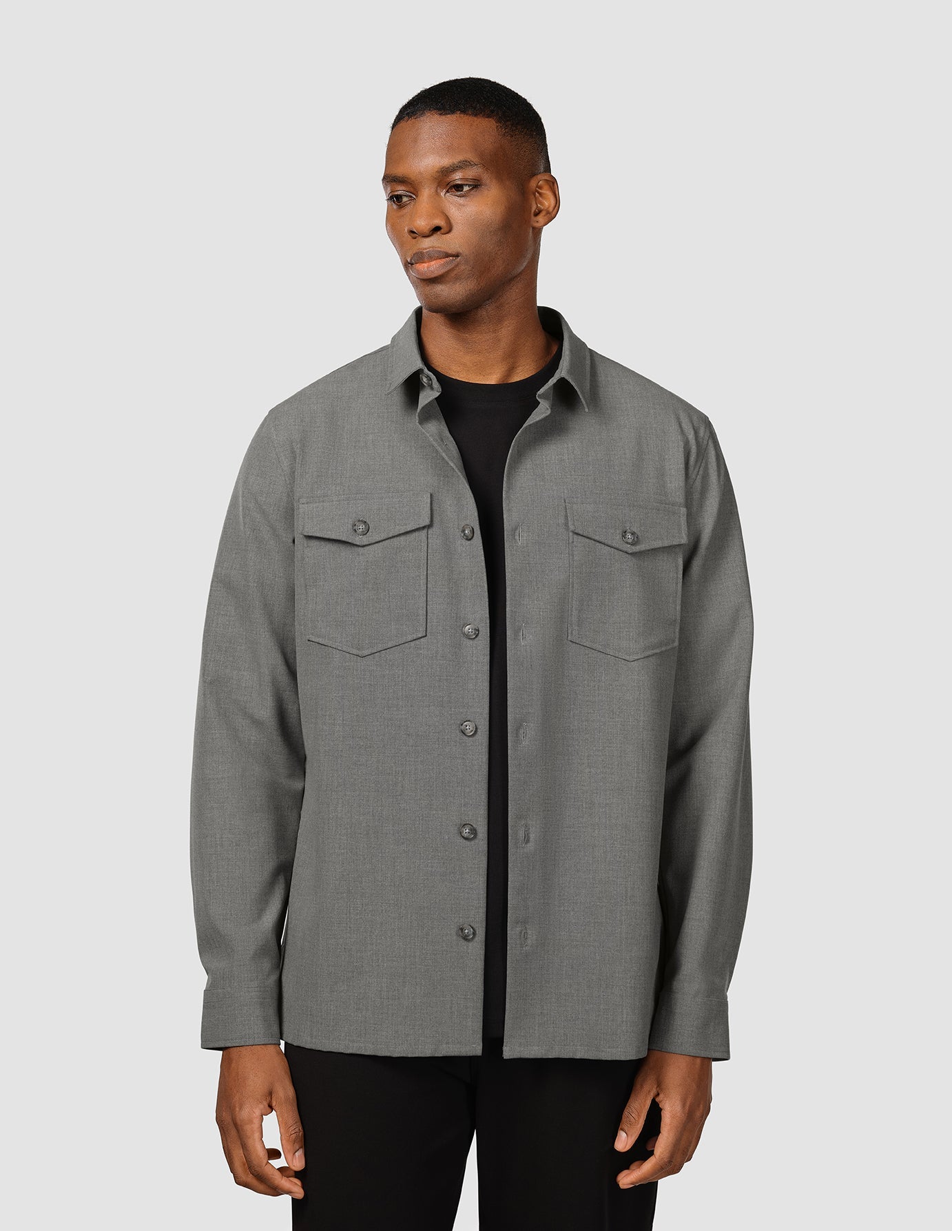 Essential Overshirt Cloud Grey