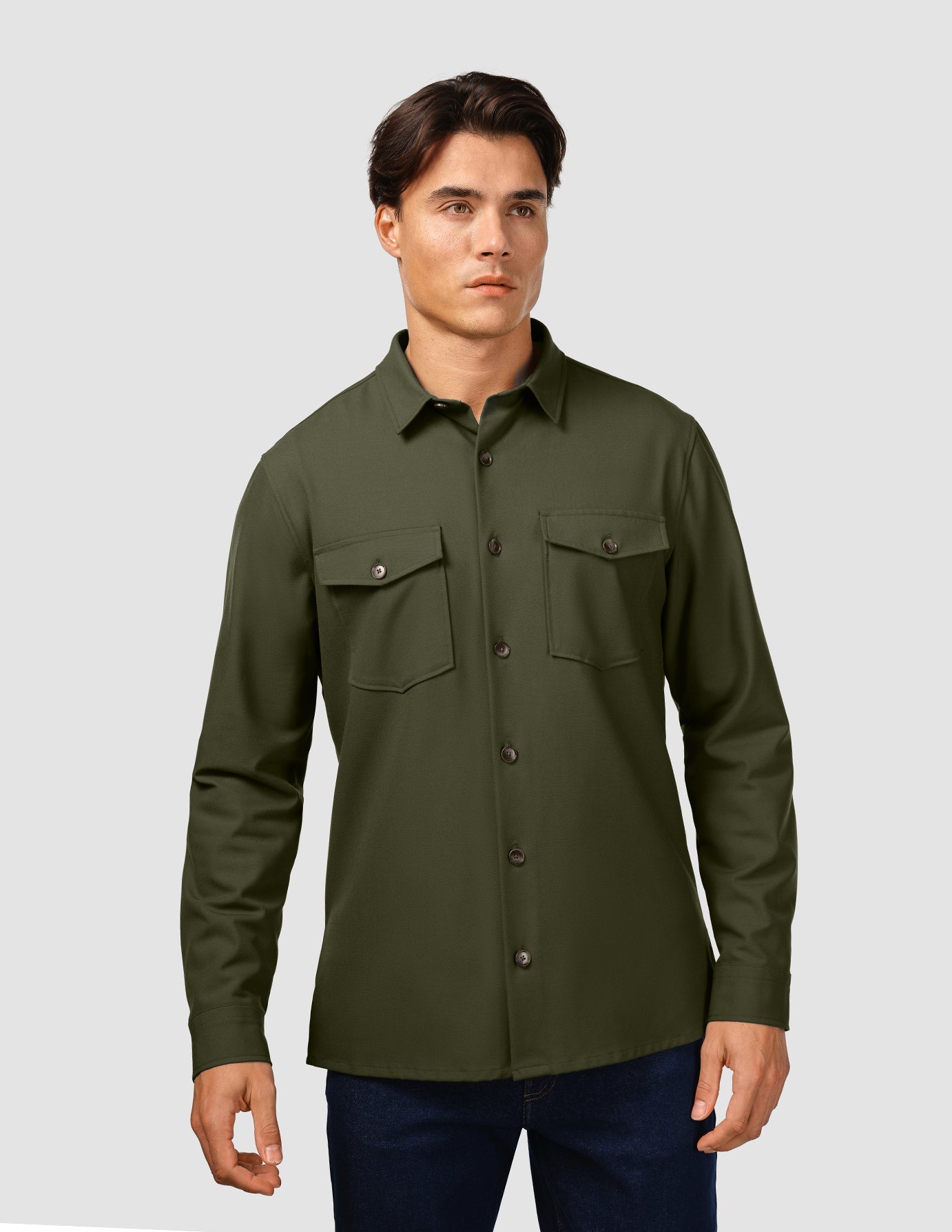Essential Overshirt Clover Green