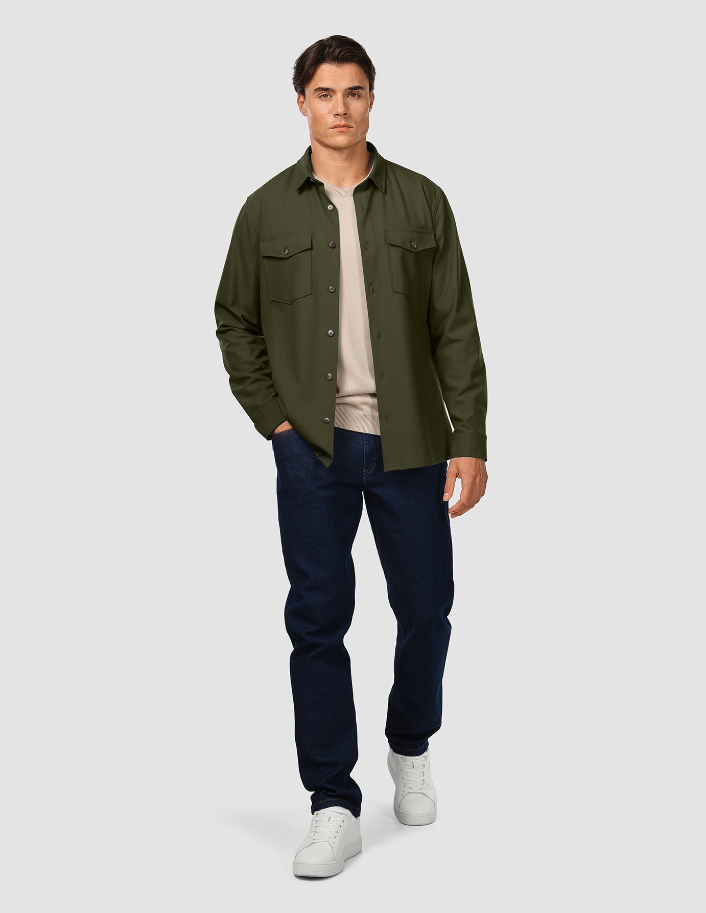 Essential Overshirt Clover Green