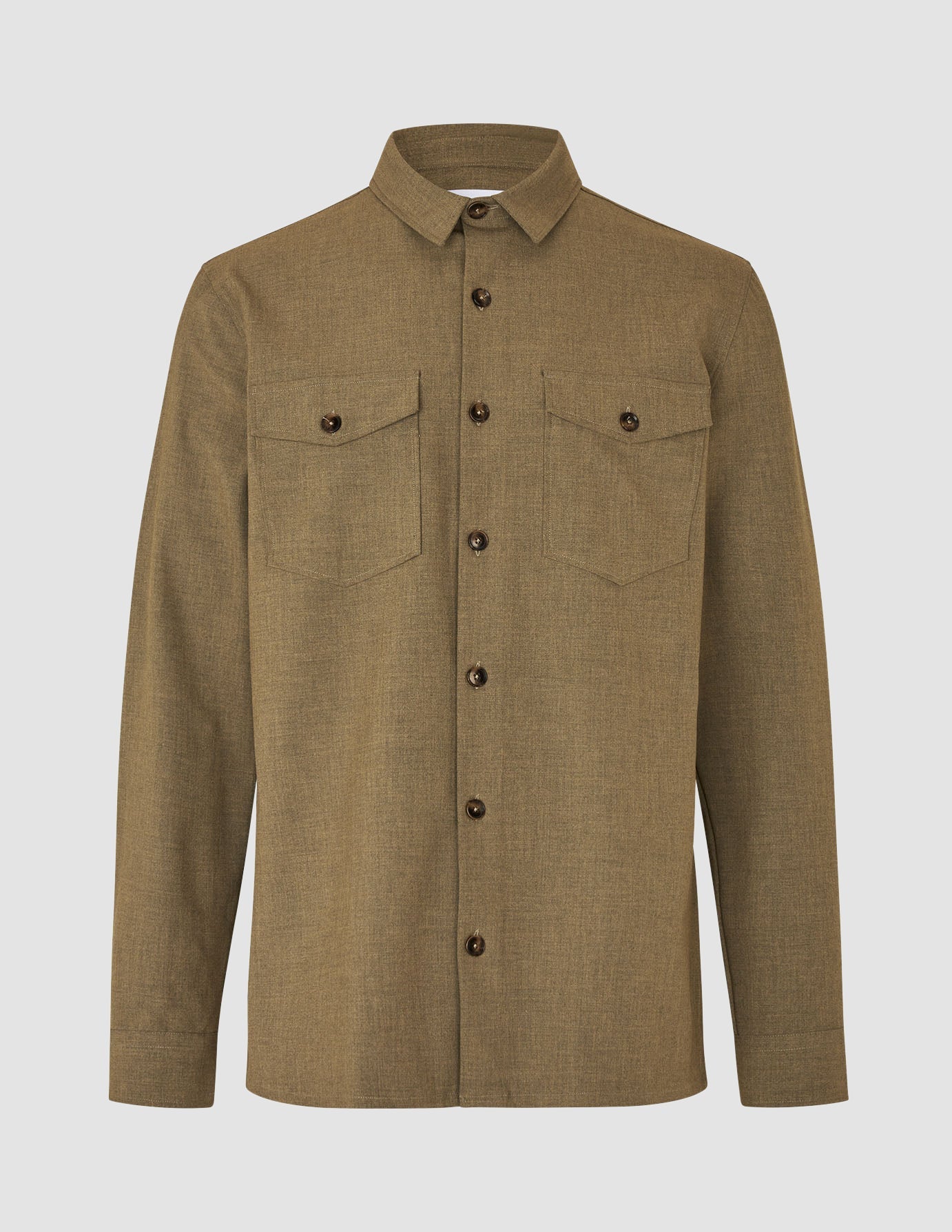 Essential Overshirt Vintage Brown Melange