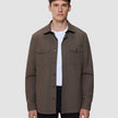 Essential Overshirt Saddle Brown Melange