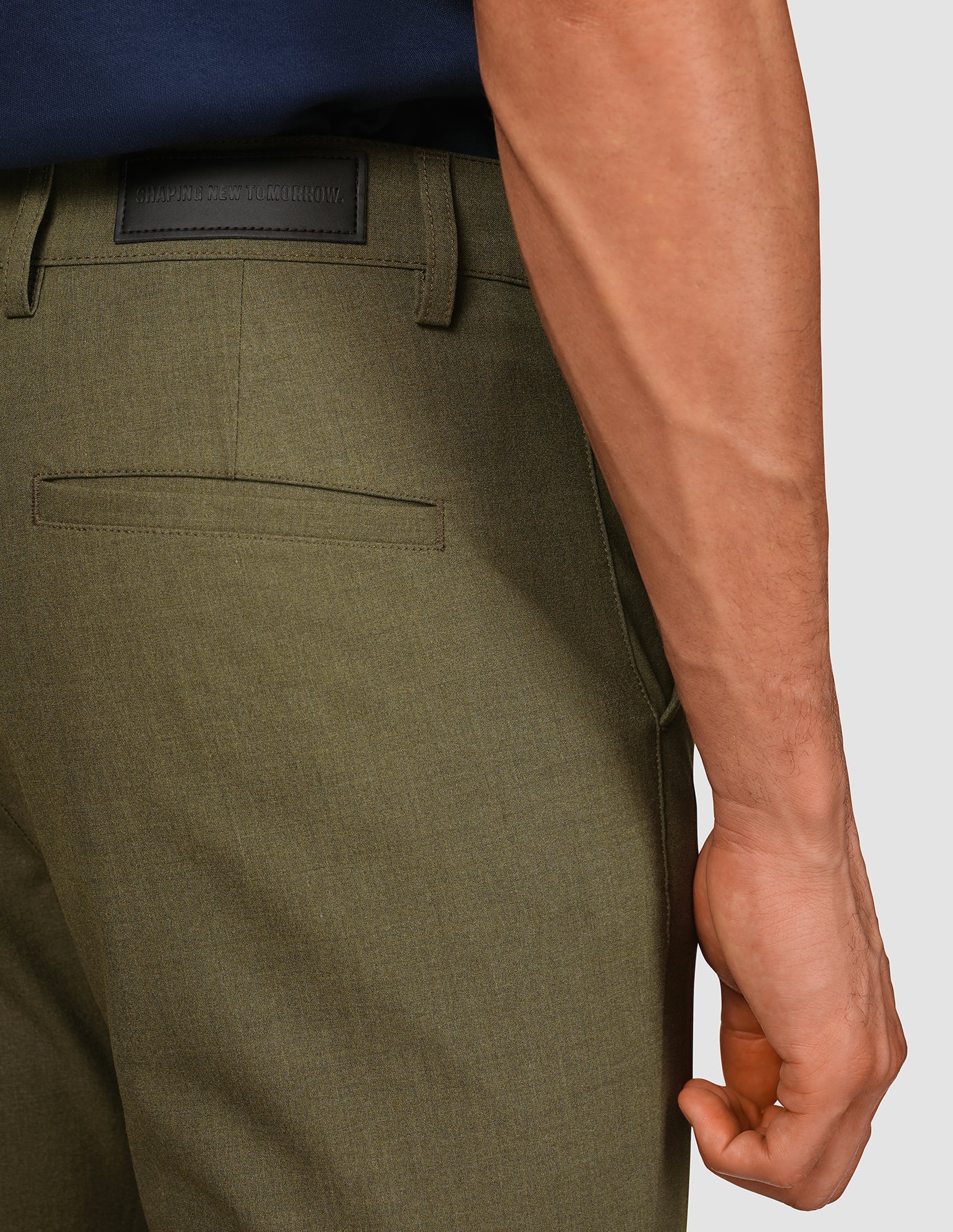 Essential Pants Slim Remote Green Melange