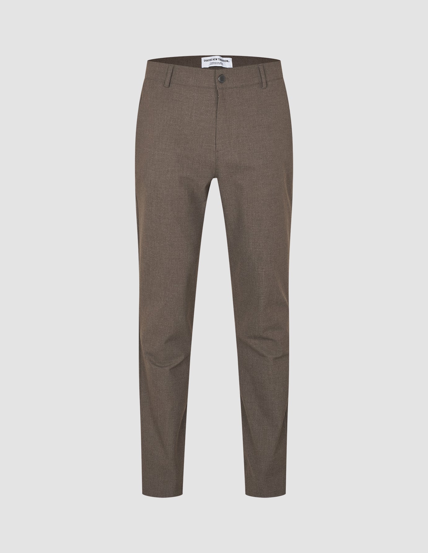 Essential Pants Slim Saddle Brown Melange