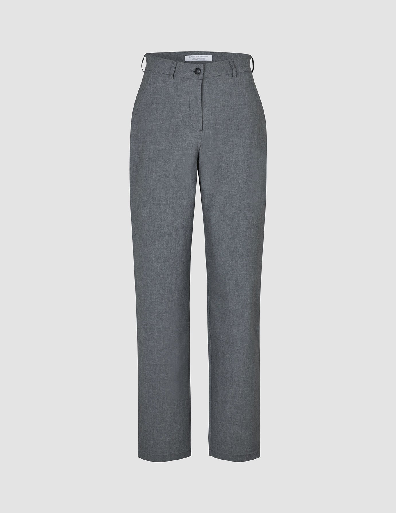 Women's Essential Pants Straight Dark Grey Melange