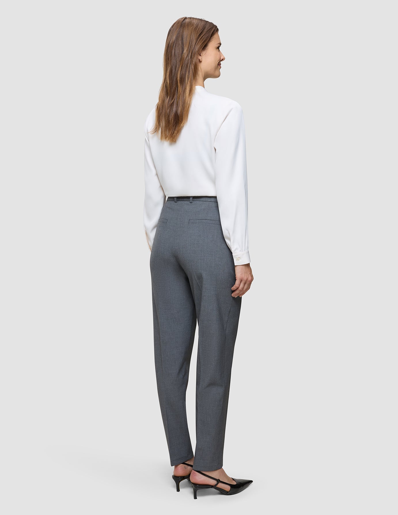 Women's Essential Pants Tapered Dark Grey Melange
